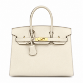 Birkin Style 25/30 Sellier in Craie Epsom Leather (Gold Hardware)