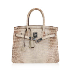 Birkin 30 Bag Gris Cendre Himalaya Crocodile Palladium Hardware