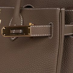 Birkin 30 Bag Etoupe (Taupe) Gold Hardware Togo Leather