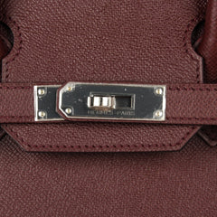 Birkin 30 Bag Bordeaux Epsom Palladium Hardware