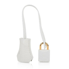 Birkin 25 HSS Bag White Clemence Gold Hardware