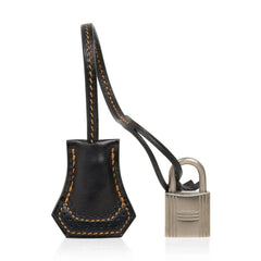 Birkin 35 Ghillies Denim Fonce Toile / Black Evercalf Bag Limited Edition