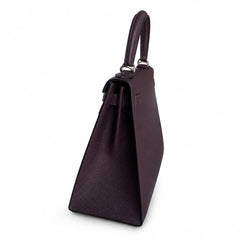 Custom orderškelly28 grape purple epsom silver buckle hand-stitched