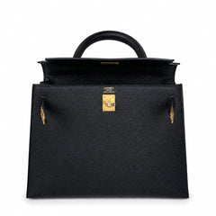 Customer orderškelly25 black epsom gold buckle, fully handmade with wax thread