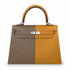 Customer orderškelly25 sesame color with elephant gray interior with midnight blue epsom frosted silver buckle handmade