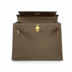 Customer orderškelly25 elephant gray Epsom gold buckle, fully handmade with wax thread