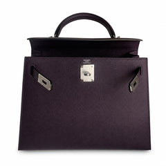Custom orderškelly28 grape purple epsom silver buckle hand-stitched