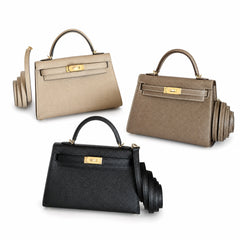 âˇKelly mini 2nd generation collectionđ´picture 19cm Epsom palm print leather gold buckle series