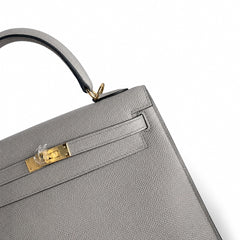 Customer orderškelly25 M8 asphalt gray gold buckle epsom pure handmade wax thread
