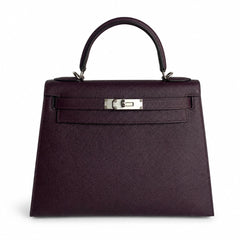 Custom orderškelly28 grape purple epsom silver buckle hand-stitched