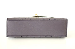 Kelly Pochette Clutch Bag Ostrich Gris Agate Gold Hardware