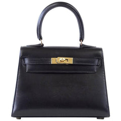 Kelly 20 Mini Sellier Vintage Bag Box Leather Gold Hardware