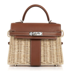 Mini Kelly 20 Bag Picnic Barenia & Osier