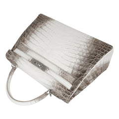 Limited Edition Kelly 32 Bag Himalaya Crocodile with Palladium Hardware