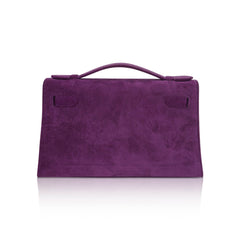 Limited Edition Kelly Pochette Violet Doblis Clutch Bag with Palladium Hardware