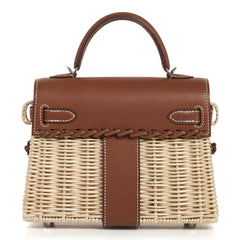 Mini Kelly 20 Bag Picnic Barenia & Osier