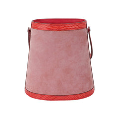 Limited Edition Stromboli Bag Rose Indien Doblis Rose Azalee Lizard with Sterling Silver Lid