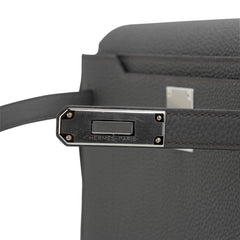 Kelly Depeches 25 Pouch Bag Etain Togo Leather with Palladium Hardware