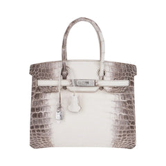 Birkin 30 Bag Diamond Himalaya Blanc Matte Niloticus Crocodile with 18k White Gold Hardware