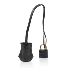Birkin 30 Bag Black Matte Alligator Gold Hardware