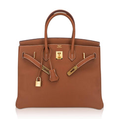 Birkin 35 Bag Gold Togo Leather with Gold Hardware