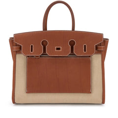 Birkin 35 L'Envers Edition Fauve Barenia Faubourg Palladium Hardware