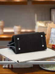 Birkin à l'envers, black canvas & all black colorway