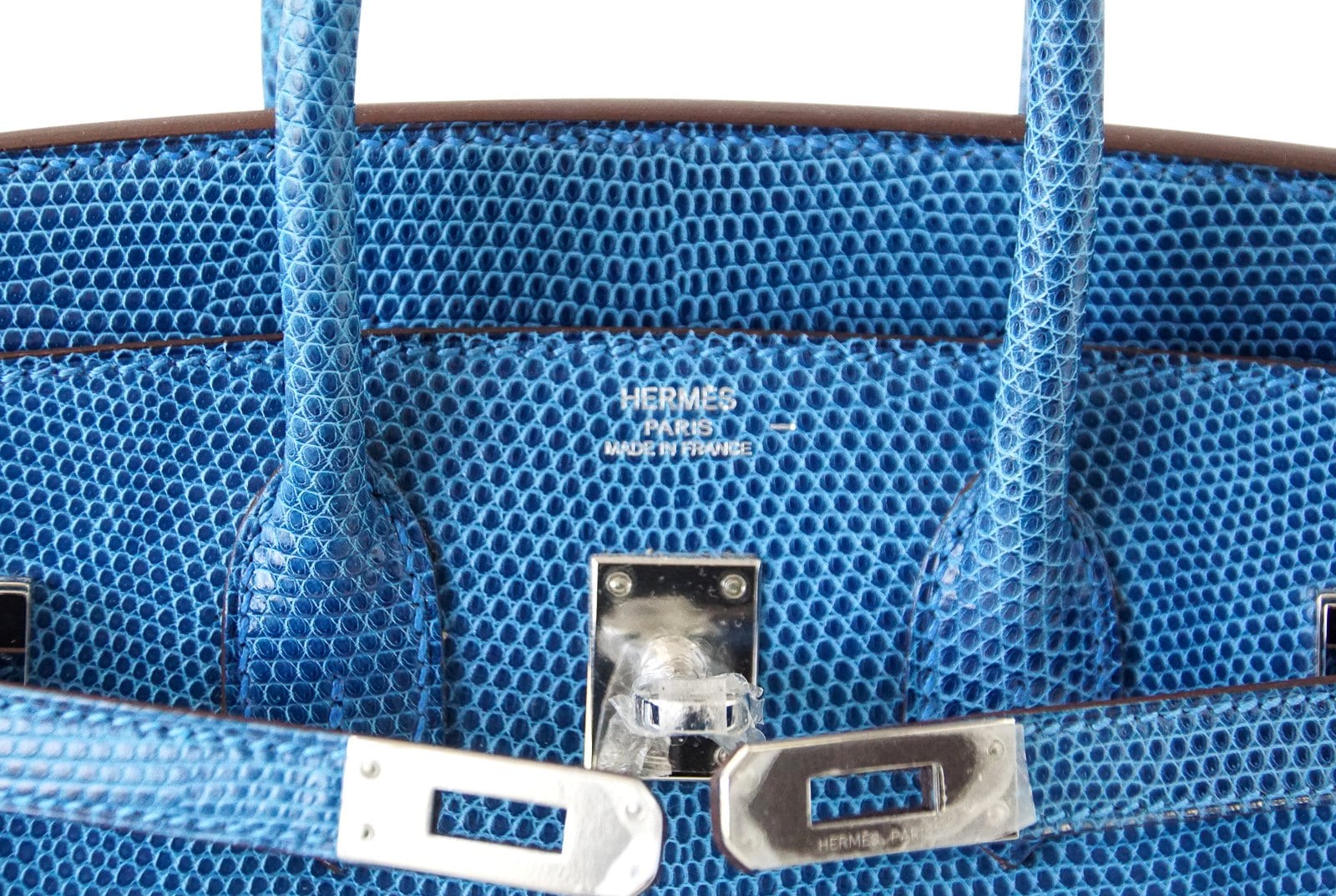 Birkin 25 Bag Mykonos Very Rare Lizard Palladium Hardware