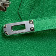 Verso Birkin 25 Bag Bamboo & Caramel Togo Leather with Palladium Hardware