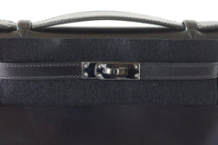 Kelly Pochette Clutch Bag Limited Edition So Black Box Leather Very Rare