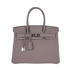 Birkin 30 Bag Gris Asphalte Togo Leather with Palladium Hardware