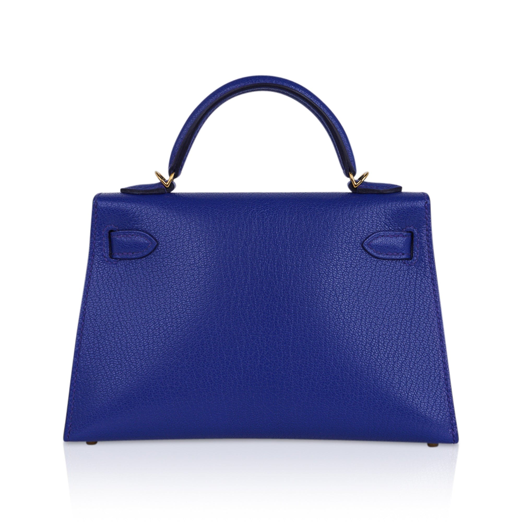 Kelly 20 Mini Sellier Bag Blue de Royal Chevre Leather Gold Hardware
