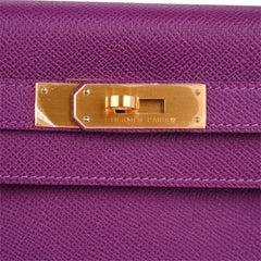 Kelly HSS 28 Bag Anemone Pink Retourne Epsom Brushed Gold