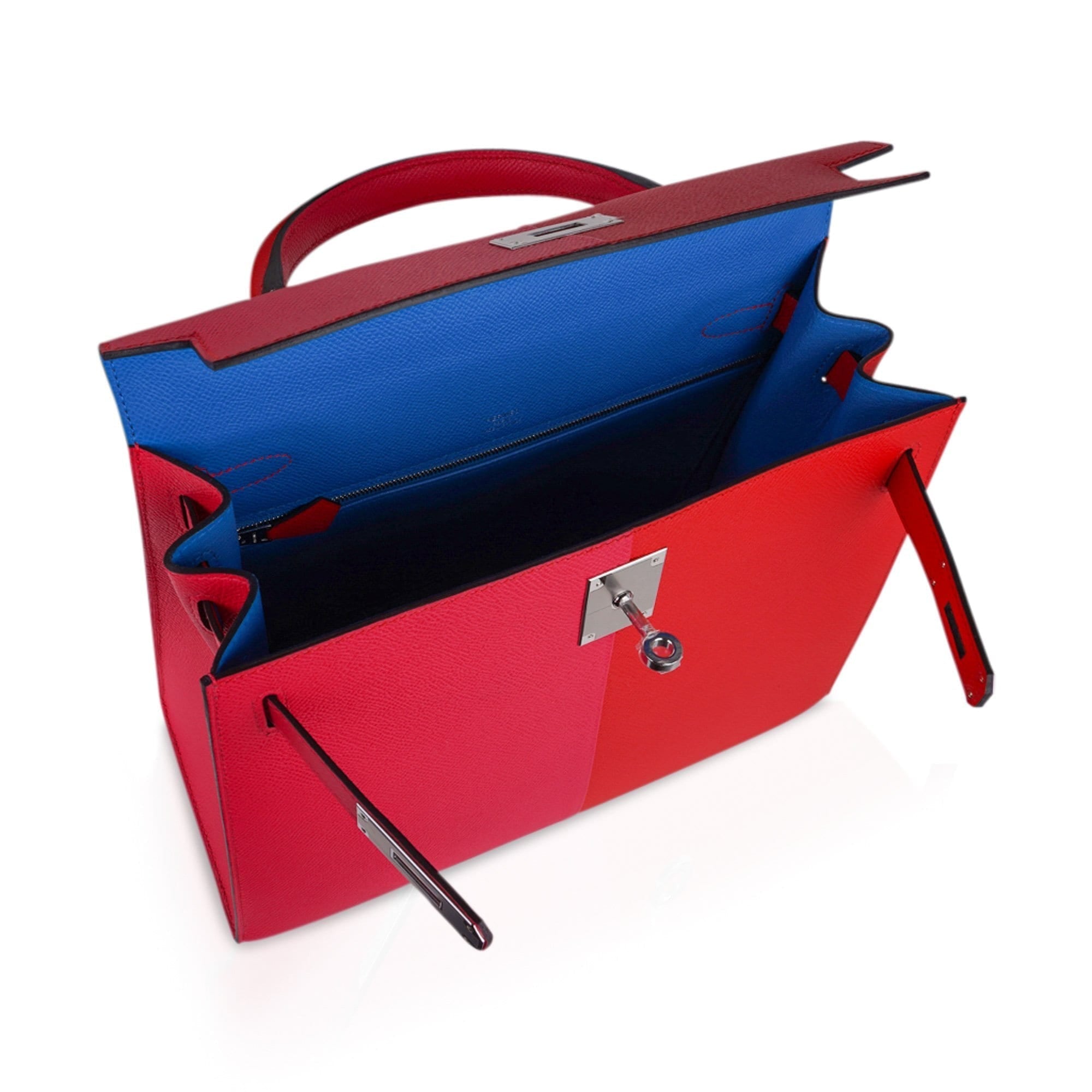 Kelly 28 Casaque Sellier Bag Rouge de Coeur/Rose Extreme Limited Edition