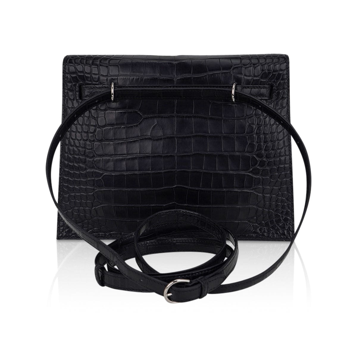 Limited Edition Kelly Danse Bag Matte Black Crocodile
